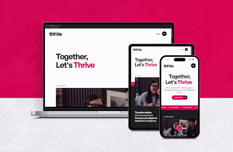 Cover image for We are Thrive Marketing – Website Design & Development