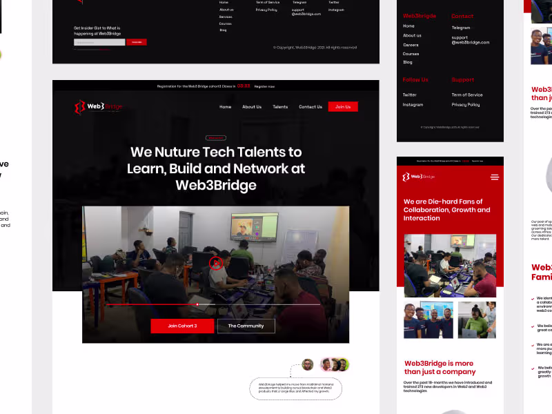 Cover image for Web3Bridge Website Design