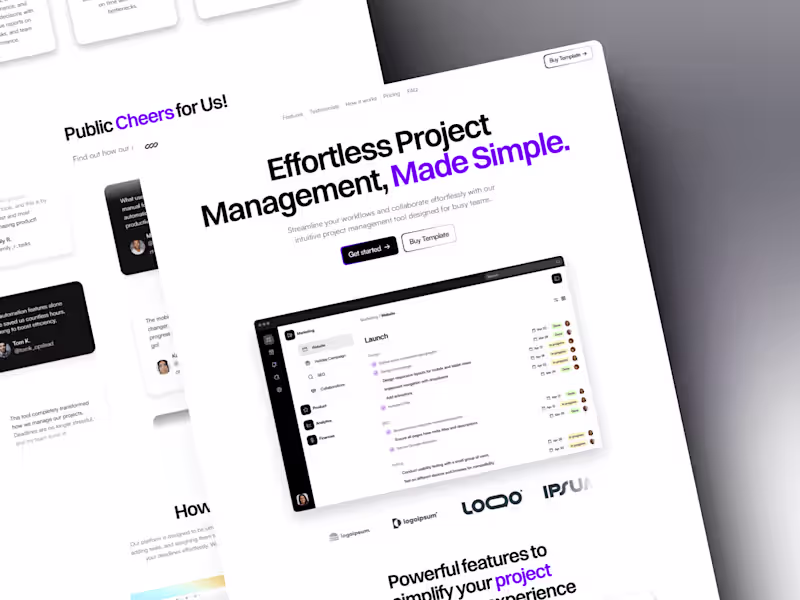 Cover image for Task Flow - Minimal Saas Framer Site