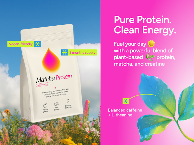 Cover image for Gen Z-Focused Matcha Protein Brand Identity