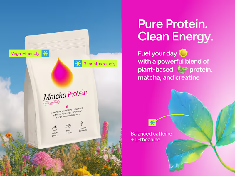 Cover image for Gen Z-Focused Matcha Protein Brand Identity