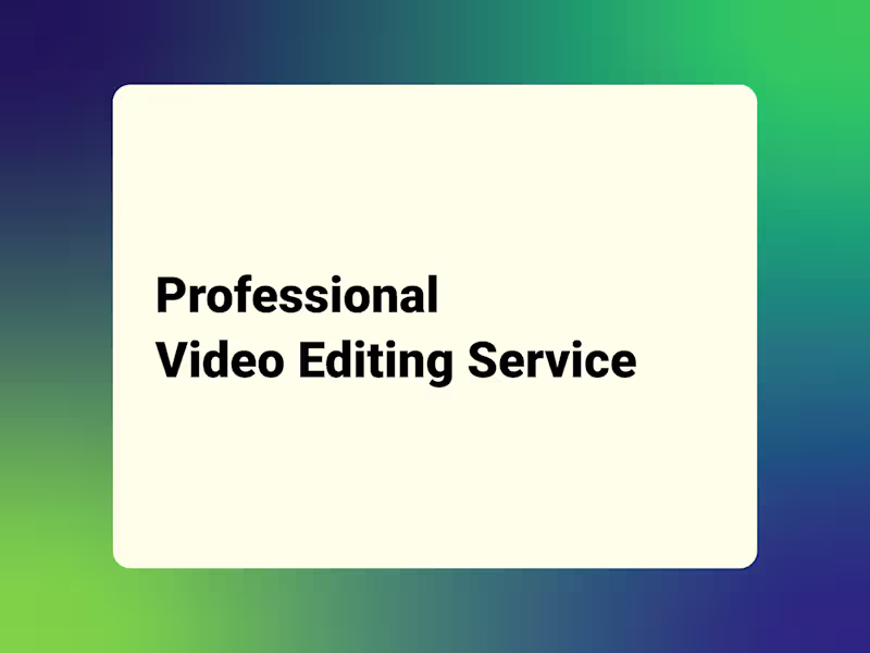Cover image for Professional Video Editing