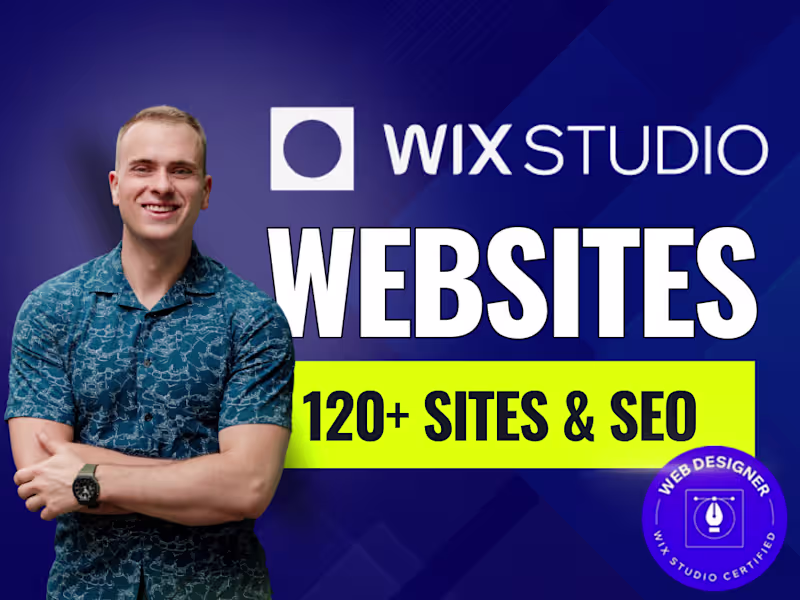 Cover image for Wix Studio Website design | Responsive design + SEO + Training 