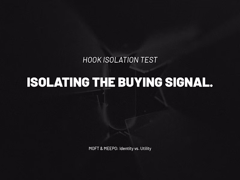 Cover image for DTC Creative Testing: Hook Isolation (Moft & Meepo)