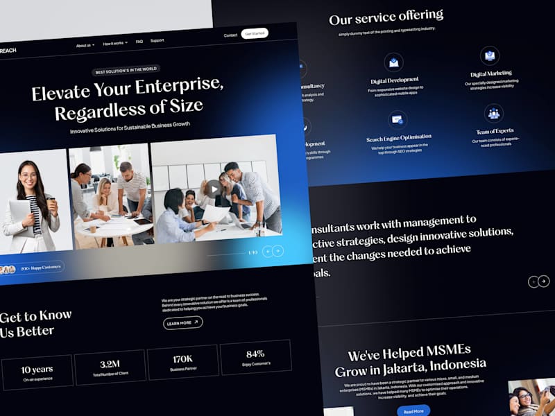 Cover image for Business Analysis Landing Page Design