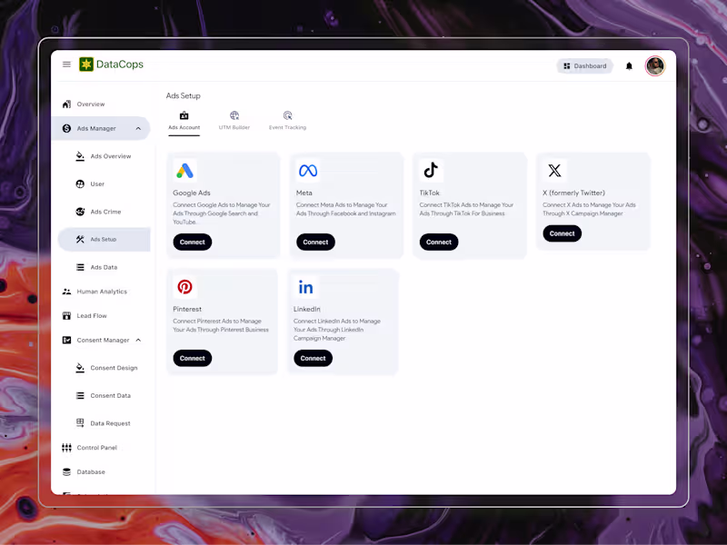 Cover image for  DataCops: Clean SaaS Analytics Dashboard UI
