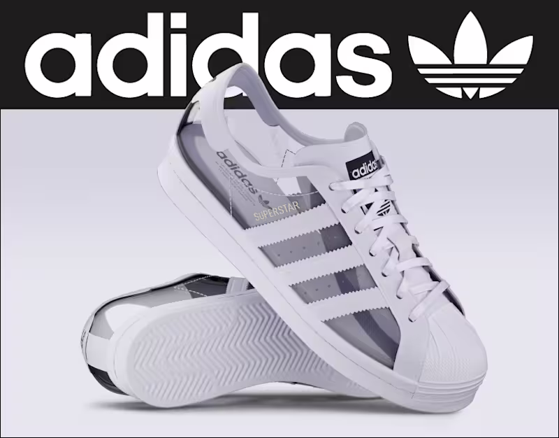 Cover image for Adidas SUPERSTAR transparent | Product Rendering