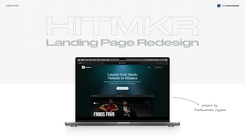 Cover image for Redesigning a Startup's Landing Page for Musicians: Case Study