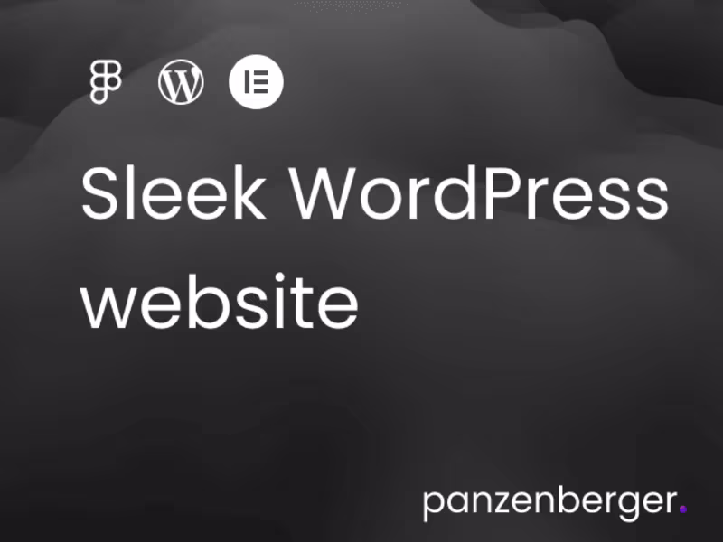 Cover image for WordPress website - sleek, user-friendly, fast, reliable