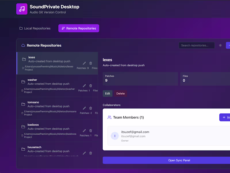 Cover image for SoundPrivate — Version Control Platform