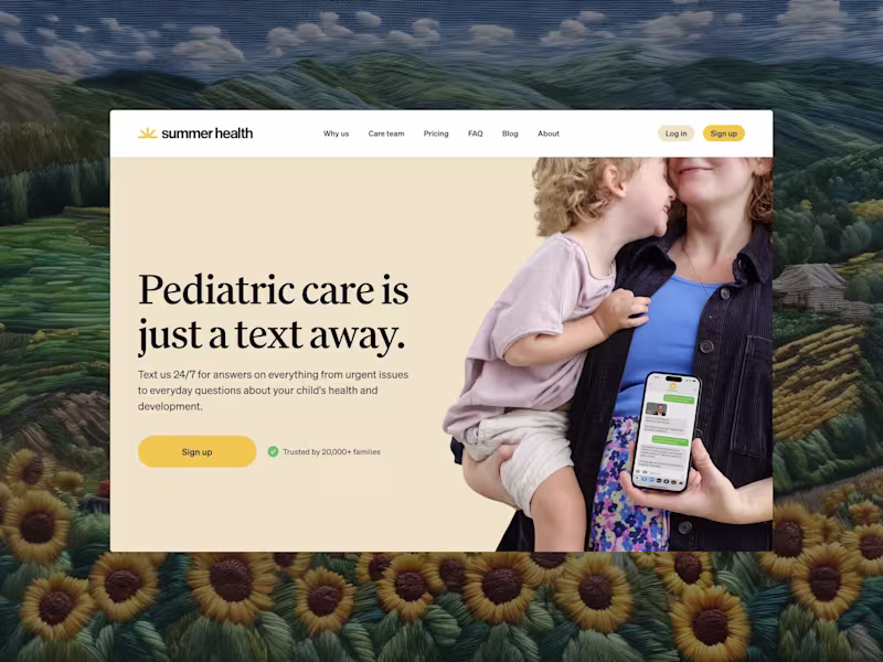 Cover image for Summer Health (https://summerhealth.com) — designed by Anton...