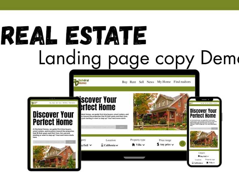 Cover image for Real Estate Landing Page Copy