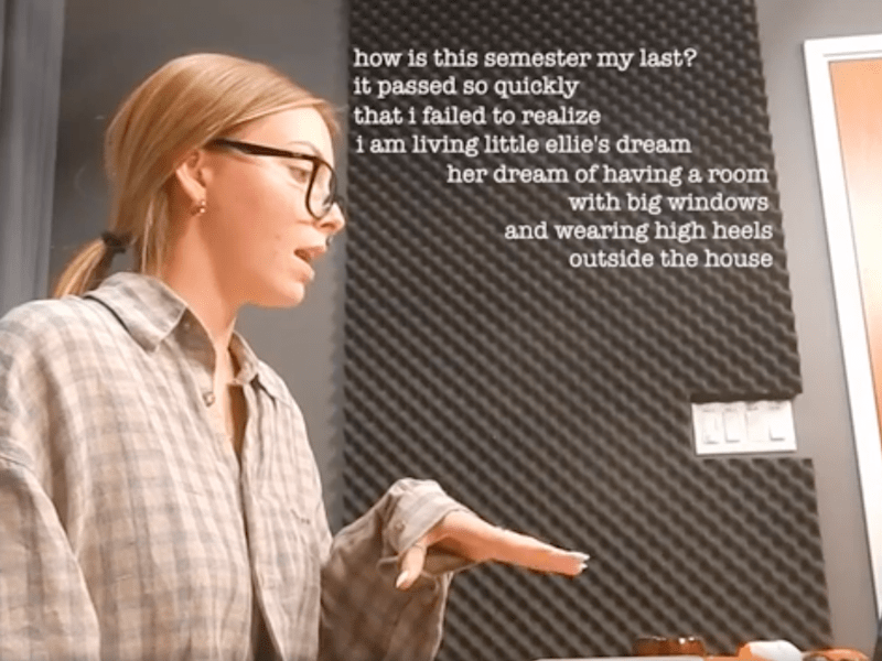 Cover image for "girl, in college" YouTube Video & Poem