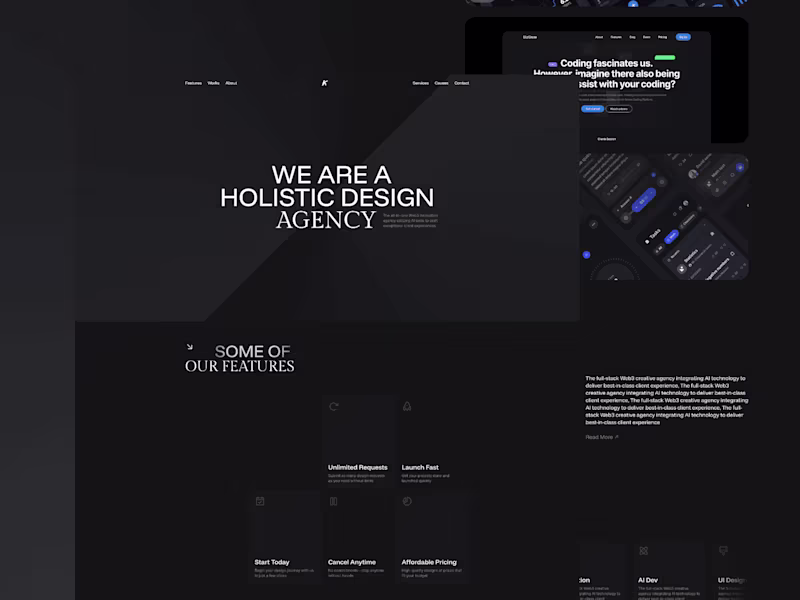 Cover image for KreativKraft — Design Agency Portfolio in Framer