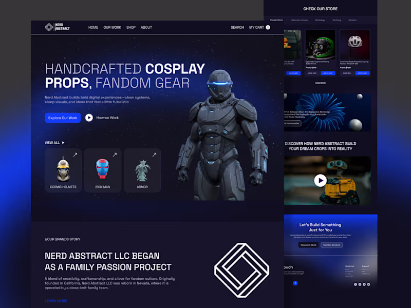 Cover image for Futuristic landing page design for