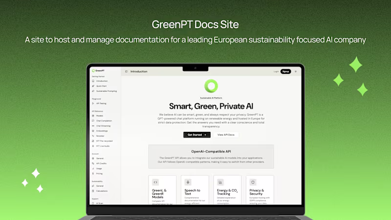 Cover image for GreenPT Docs Site