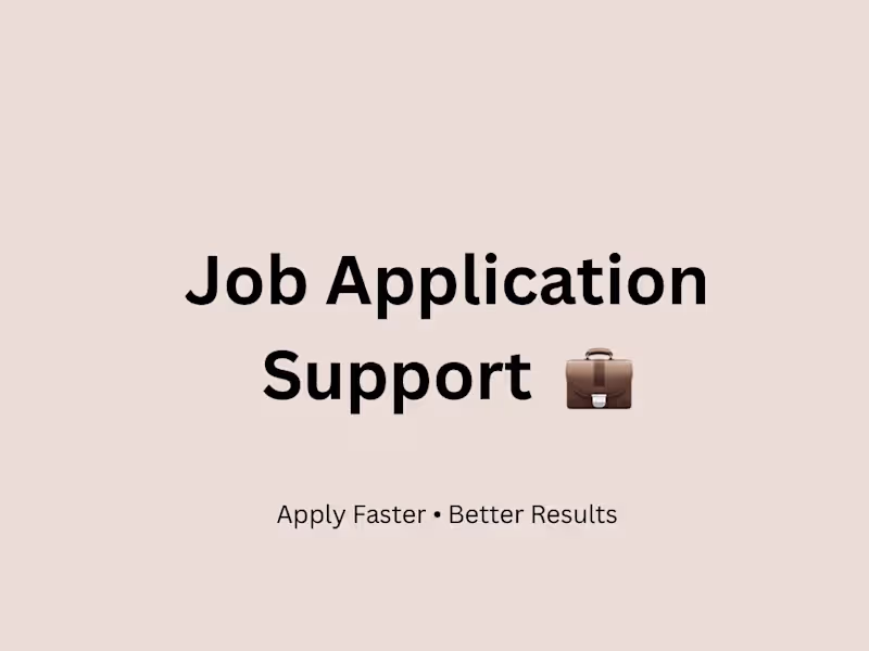 Cover image for Job Application Support 
