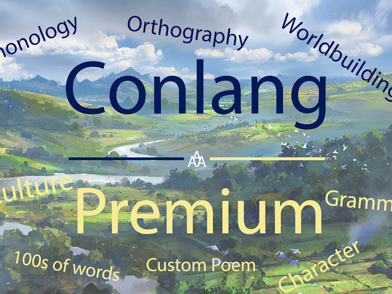 Cover image for I will bring your idea for a fictional language to life [PREM]