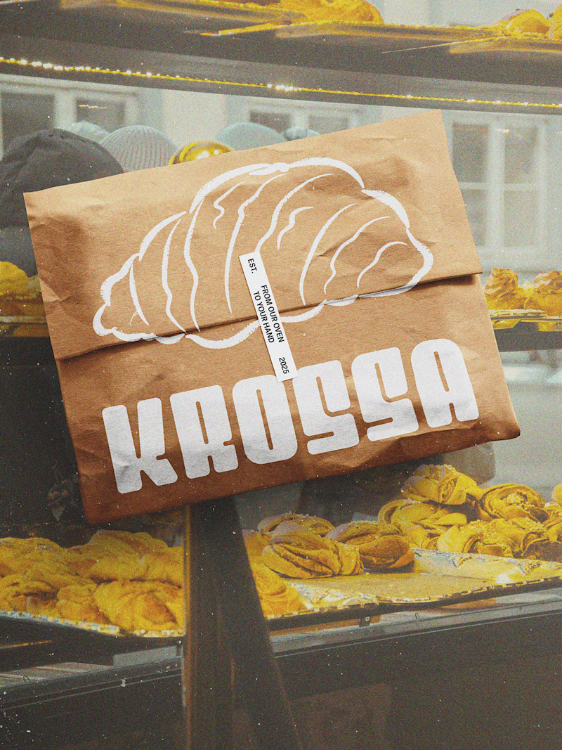 Cover image for Krossa - Croissant Bakery Brand Identity
