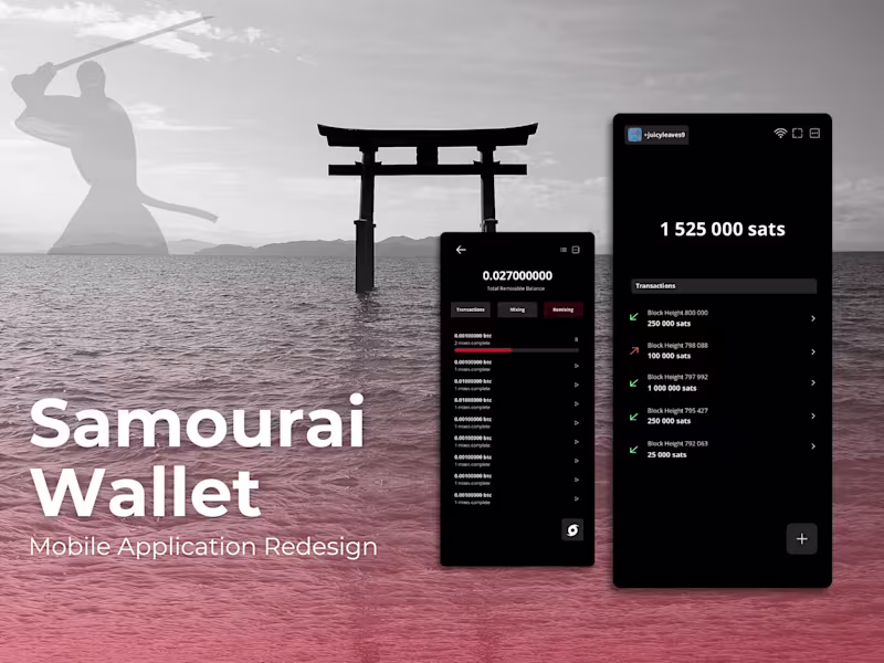 Cover image for Samourai Wallet - A Sovereign Bitcoin Wallet Redesigned