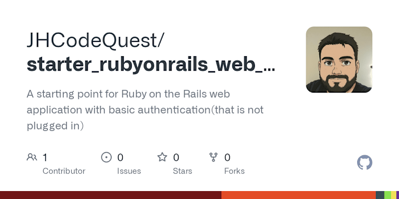 Cover image for Ruby on Rails Authentication Template Project