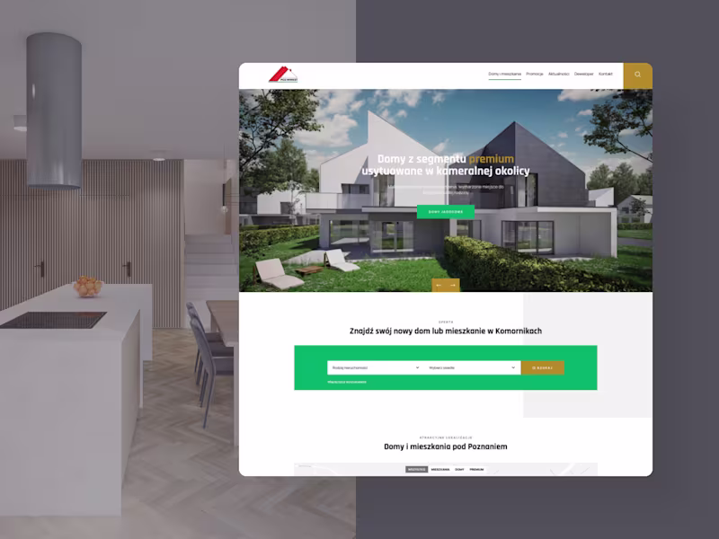 Cover image for UX/UI design for real estate developer website