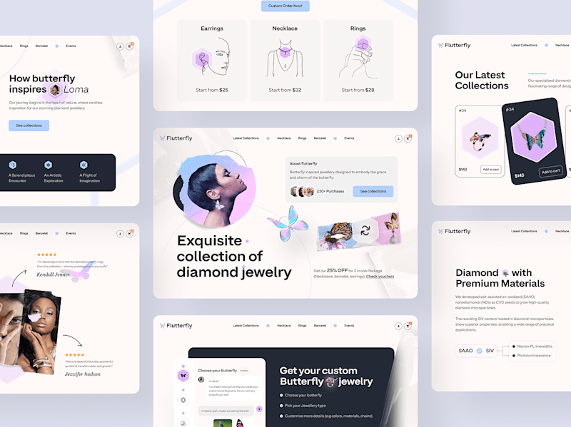 Cover image for Interactive and Unique Hand-made Jewelry Landing Page