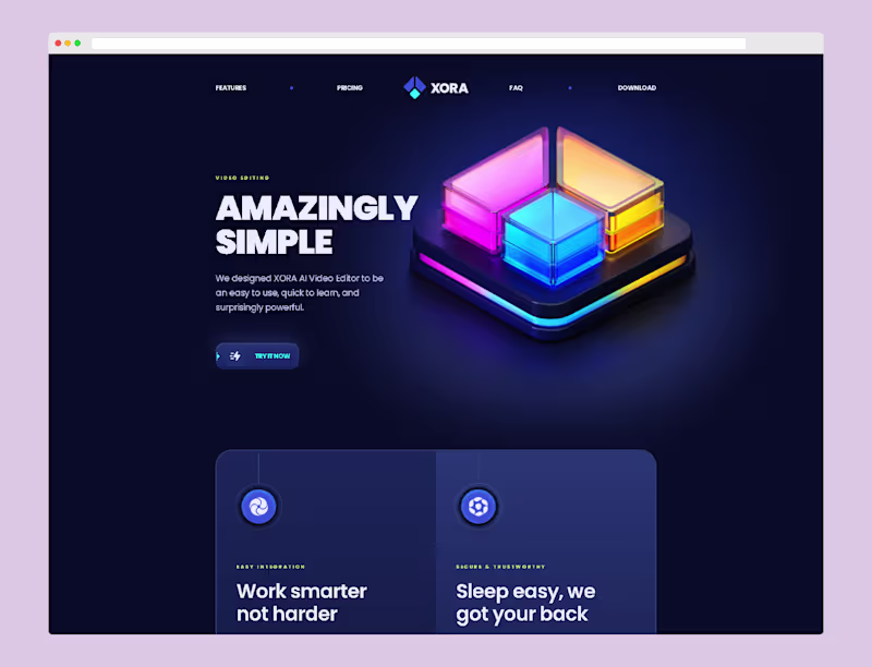 Cover image for Modern SaaS Website UI – Xora