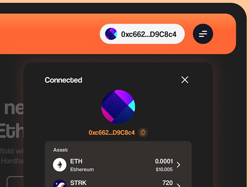 Cover image for Nav bar/ User profile Modal - Blockchain SDK Tool