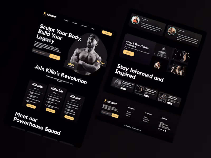 Cover image for Killofit | GYM Membership Website Design