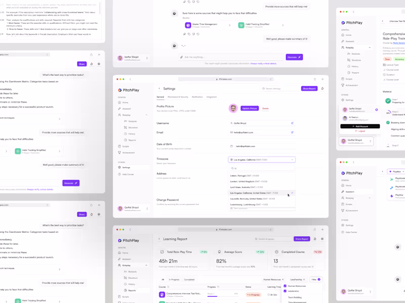 Cover image for PitchPlay - Role-Play Learning Course ⏐ Web App
