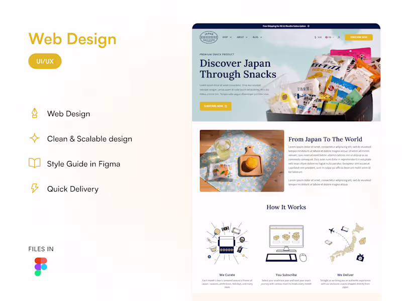 Cover image for 🎎 Web Design for JRL · Snacks Subscription Box