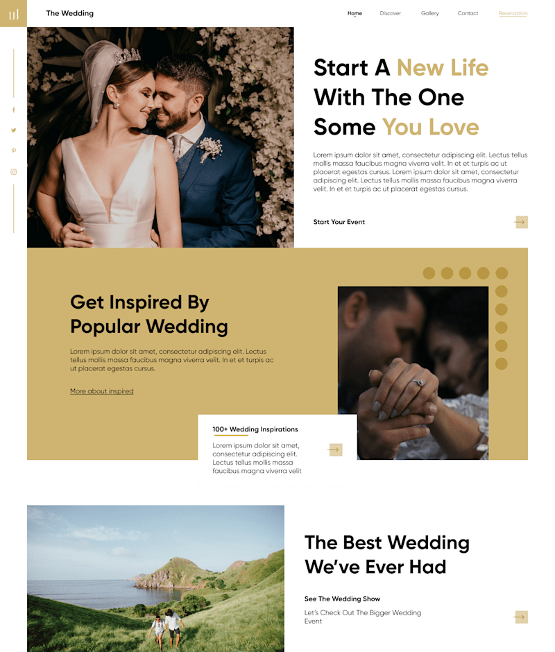 Cover image for Wedding Website UI Design