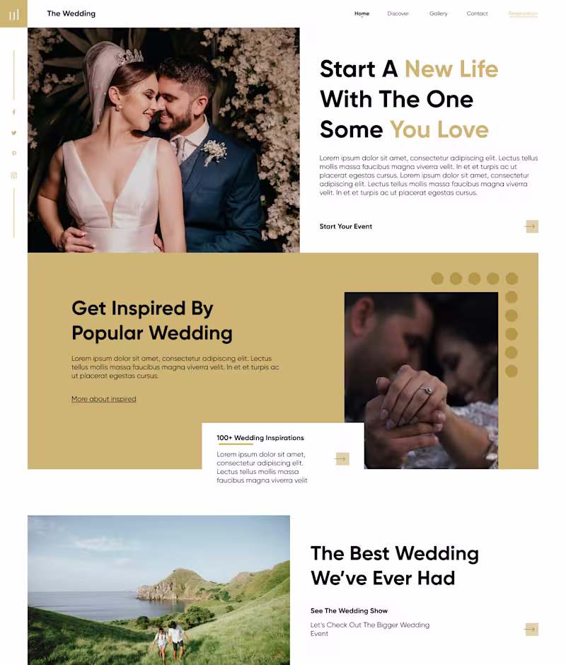 Cover image for Wedding Website UI Design
