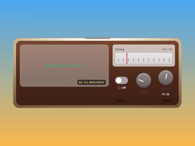 Cover image for Minimal Vintage Radio by Om Adhavan in MagicPath