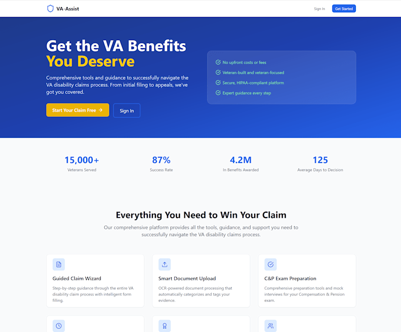 Cover image for VA Benefit Site