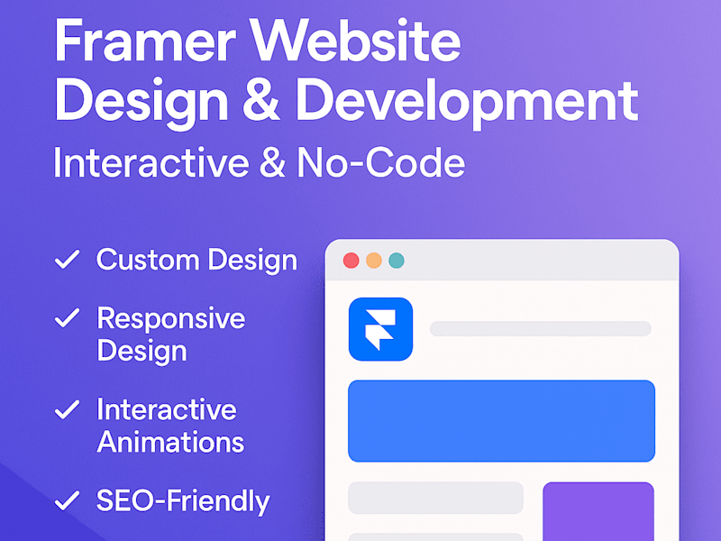 Cover image for Framer Website Design & Development | Interactive & No-Code