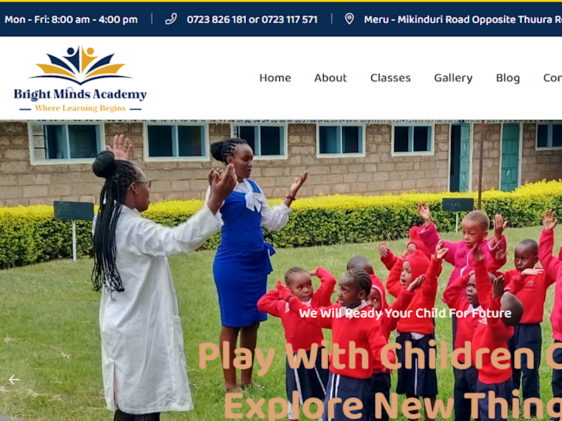Cover image for Bright Minds Academy – Meru Bright Minds Academy is a private i…