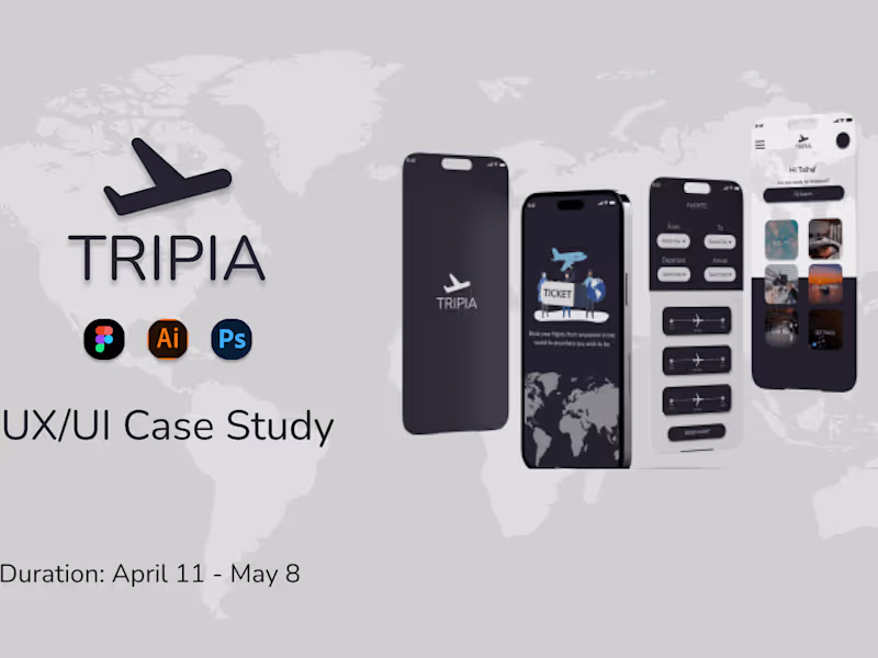 Cover image for Tripia Mobile App Design
