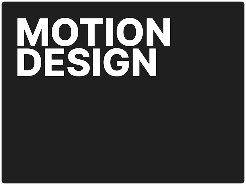 Cover image for Motion design (3D / 2D)