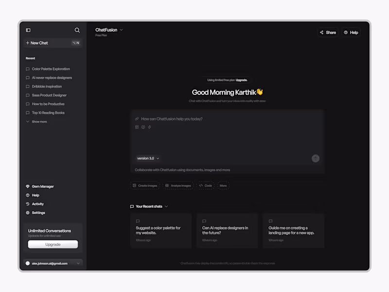 Cover image for Dark Theme - AI Chat UI 🚀