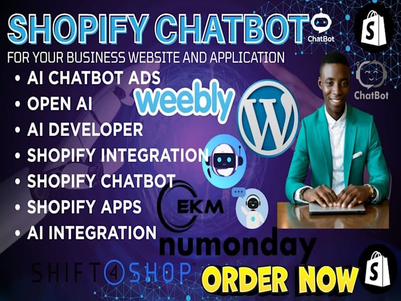 Cover image for Build powerful AI chatbot for your Shopify WordPress & Wix store