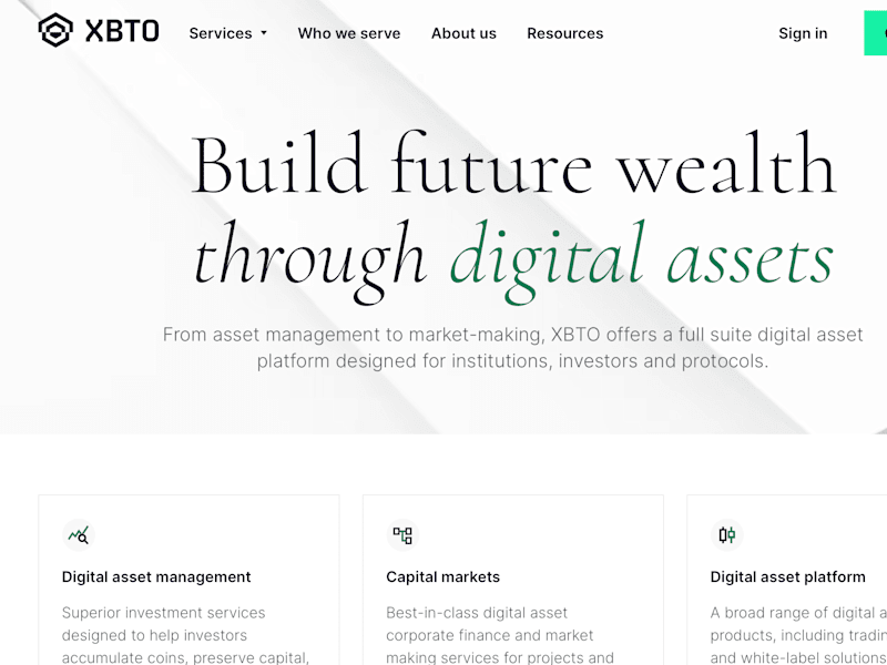 Cover image for Webflow development for XBTO