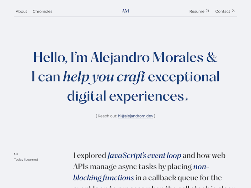 Cover image for Alejandro's Site