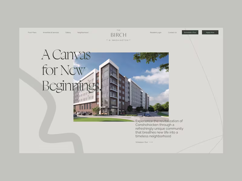 Cover image for Development of a Beautiful Website | The Birch at 51 Washington