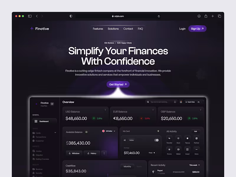 Cover image for Landing Page Design – UX/UI