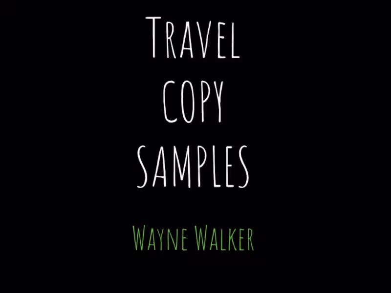 Cover image for Travel Samples