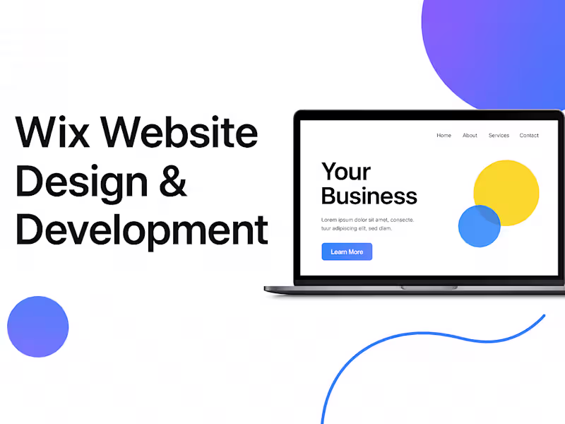 Cover image for I will design, redesign and develop a professional Wix website.