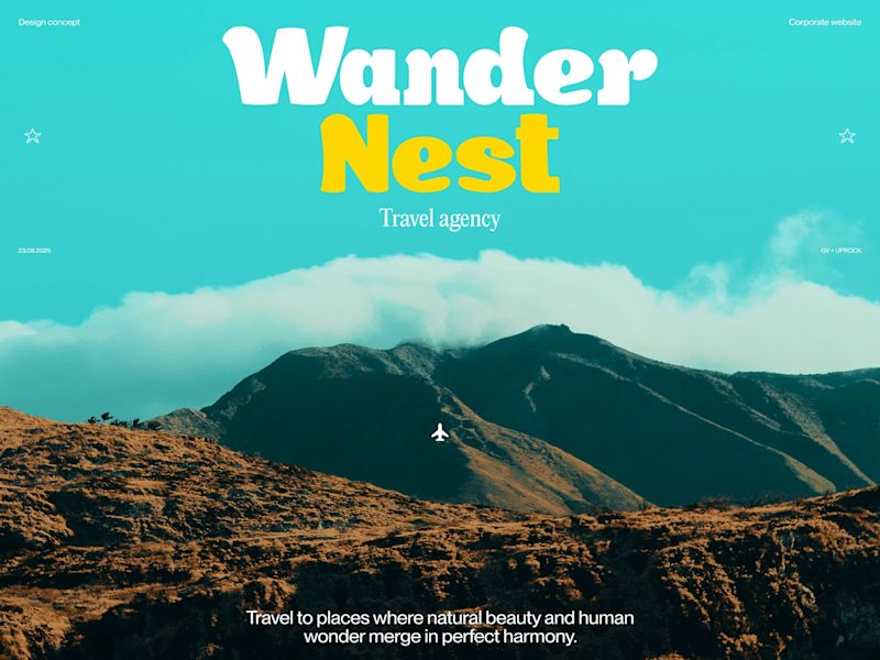 Cover image for WanderNest — Travel agency website