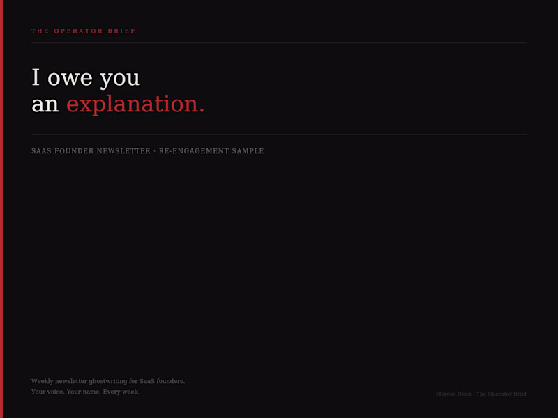 Cover image for Newsletter Ghostwriting Starter